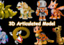 3d flexi model articulated model 3d bjd 3d toy articulated doll for 3d printing